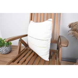 Beige Wool <b>18x18</b> Inch Luxury Vintage Print Pillow Farmhouse Rustic Accent Woven Patchwork Style Non-Slip Eco-Friendly Removable - Product Image 3