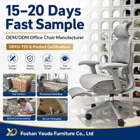 Chaise de bureau exécutive ergonomique haut de gamme en maille avec repose-pieds, dossier inclinable réglable, chaise d'ordinateur, fabricant OEM