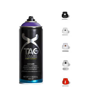 Ad alta copertura 400ml viola ombra acrilico vernice murale Graffiti bomboletta Spray con 5 tappi per progetti artistici - Product Image 1