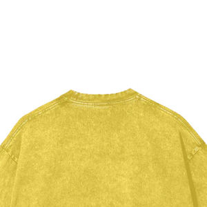 100% algodón pesado gota hombro lavado camiseta hombres de gran tamaño recortada Boxy Fit Streetwear en blanco personalizado ácido piedra lavado - Product Image 6