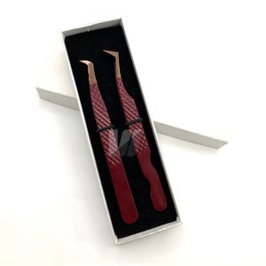 Pince à épiler professionnelle d'extension de cils à poignée en diamant avec logo personnalisé en acier inoxydable durable avec pointe pointue - Product Image 1