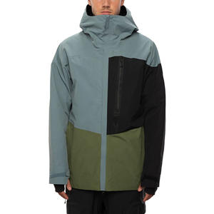 Chaqueta cortavientos para hombre con capucha desmontable 100% algodón estampado Digital invierno abrigos impermeables otoño Zip abrigo al aire libre - Product Image 3