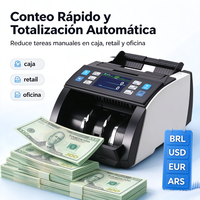 Compteur de billets haute vitesse à détection de valeur mixte pour plusieurs devises (BRL, USD, EUR, ARS)