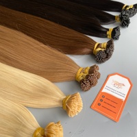 Extensiones de cabello humano natural virgen 100% al por mayor, paquete de cabello de muestra gratis, extensiones de cabello humano de alta calidad I Tip