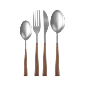 Ensemble de couverts 6 pièces en acier inoxydable au design moderne – Fourchette, couteau, cuillère, baguettes – Compatible lave-vaisselle – Vaisselle de buffet - Product Image 4