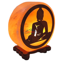 Lampes en sel de l'Himalaya écologiques JOBAK Premium certifiées ISO, base en bois poli sculptée sur mesure 3D, styles Feng Shui Amour