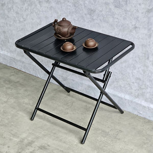 Mesa Plegable para Té con Diseño de Limón BTC001 para Restaurantes con Ranuras Redondas de Hierro y Recubrimiento en Polvo - Product Image 4