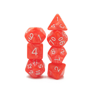 Ensemble de 7 dés carrés en résine personnalisables pour jeux de rôle - Dés écologiques D4-D20 avec options personnalisables