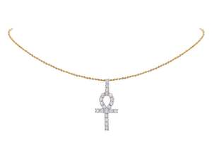 Jesus Cross Hip Hop Colgante Plata de Ley 925 con moissanita de corte brillante y diamantes de claridad VVS Estilo religioso completamente helado - Product Image 3