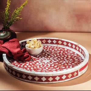 ถาดเสิร์ฟอาหารและผลไม้แห้งพร้อมขอบหวายหลากสีถาดเสิร์ฟอาหาร - Product Image 3