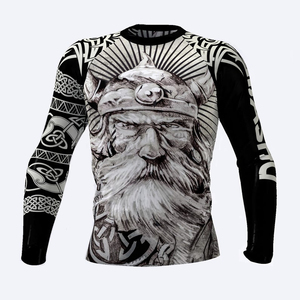 Venta al por mayor personalizado sublimación impresa Jiu Jitsu Rash Guard Bjj manga corta Rashg uards MMA Rush Guard secado rápido OEM personalizado - Product Image 6