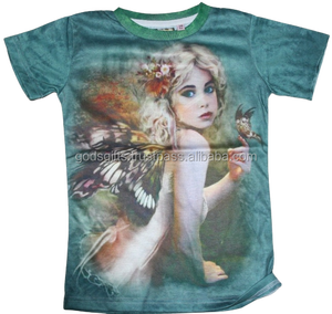 เสื้อยืดผ้าฝ้ายออร์แกนิคของ100% สำหรับเด็กเสื้อเจอร์ซีย์ระบายอากาศพิมพ์ลายแบบกำหนดเอง - Product Image 5