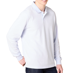 Polo deportivo de ajuste relajado para hombre, Polo transpirable de manga larga de alta calidad para hombre - Product Image 3