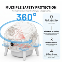 Bac à litière automatique pour chat à ouverture supérieure, grande capacité, capteurs de sécurité IA, bac à litière autonettoyant intelligent pour plusieurs chats