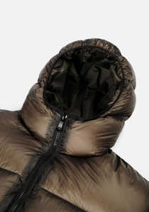 แจ็กเก็ตบับเบิ้ลสำหรับผู้ชายเสื้อแจ็คเก็ตทรงพองแบบมีซิปคอตั้งแขนยาวผ้าแคนวาส - Product Image 5