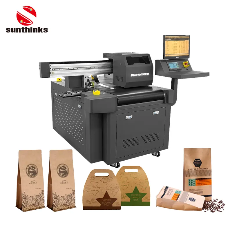 Sunthinksデジタルプリンターインクジェット印刷ショッピング用紙ハンドバッグ印刷機クラフト紙コーヒーバッグプリンター