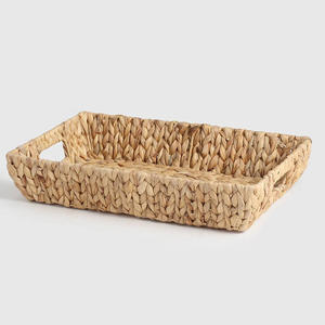 Plateau carré pour servir du thé et du café, plateaux de qualité supérieure pour aliments et boissons en jacinthe d'eau - Product Image 2