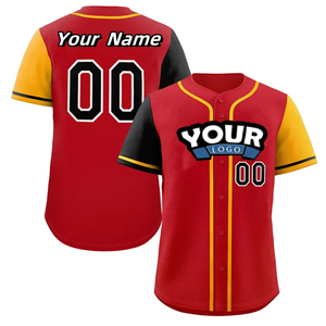 <b>Baseball</b> Jersey for Men Custom Wholesale Blank Pink Yellow Black V-neck 100% Polyester Digital Print Breathable High Quality - Product Image 6