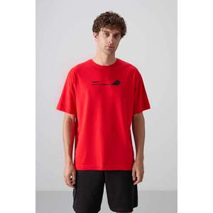 เสื้อยืดคอกลมโอเวอร์ไซส์พิมพ์ลายสำหรับผู้ชาย Tommylife Wholesale รุ่น 88330 สีดำ - สีน้ำเงินกรมท่า - Product Image 3