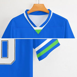 Maillot de rugby unisexe de haute qualité, motif sublimé personnalisé, maillot de football américain, vêtements de sport respirants, uniforme pour adultes - Product Image 5