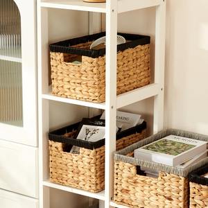 Panier décoratif avec bords en tissu, panier de rangement fait à la main, vente en gros, écologique, fabriqué au Vietnam - Product Image 6