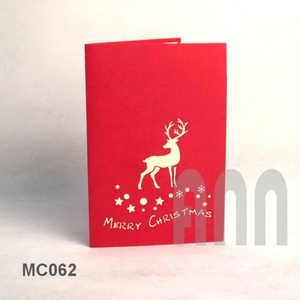 Haute qualité 3D Pop-up papier cartes de voeux mat vernissage en gros nouvel an noël saint valentin Souvenirs Offset - Product Image 4