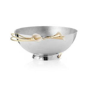 Bol de service en acier inoxydable en laiton élégant dessus de table bol de service décoratif bol Double meilleur prix - Product Image 2