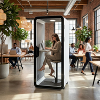 Cabine téléphonique insonorisée haute densité pour bureau, espace privé pour réunions et appels, salle silencieuse avec design modulaire