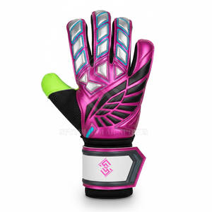 Gants de gardien de but en latex de haute qualité, antidérapants, avec protection des doigts, fermeture à scratch, pour adultes - Meilleur prix - Product Image 3