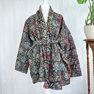 Conjuntos étnicos de Kimono Kantha de alta tendencia para mujer, fajas de chaqueta hasta la rodilla personalizadas para fiesta en la playa, estilos indios - Product Image 1
