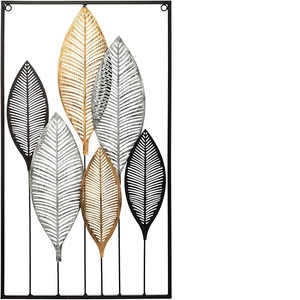 MS-Decoración de pared para el hogar, arte decorativo de Metal con flores para oficina, sala de estar, dormitorio, interior y exterior - Product Image 1