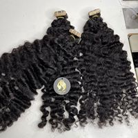 Extension de trame de cheveux humains crus péruviens bouclés à Double dessin, paquets de tissage de cheveux bouclés birmans à extrémité épaisse