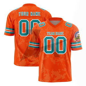 Custom Full Print Streetwear American Retro Football Jersey High Quality Sublimation Mesh Boxy <b>Cropped</b> Rugby Jersey - Product Image 1