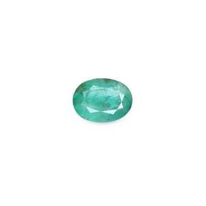 Pierre précieuse synthétique de 2,89 carats, taille émeraude, couleur verte, hauteur 8 mm, créée en laboratoire et traitée thermiquement - Product Image 1
