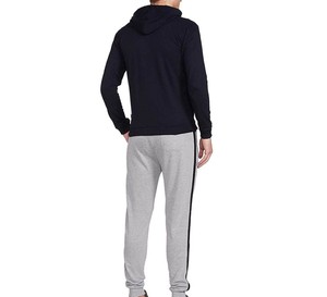 Conjunto de pantalones cortos y Sudadera con capucha de dos piezas de algodón transpirable sólido unisex ropa de calle personalizada - Product Image 3
