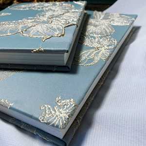LABON Journal de rêve papillon fait main Journal bleu vintage Carnet de broderie romantique Cadeau littéraire pour écrivains <span class=keywords><strong>et</strong></span> rêveurs - Product Image 5