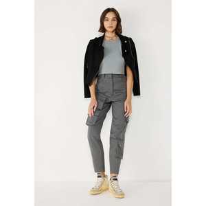 T-shirt court pour femme, manches courtes, décontracté, sportif, respirant, 100% coton turc, disponible en XS XXS, coton, polyamide, élasthanne - Product Image 3