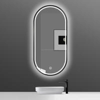 Miroir de salle de bain mural intelligent avec éclairage LED, design moderne, piste de défilé, éclairage, capteur tactile, interrupteur