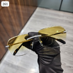 Nouvel arrivage de lunettes CuastomDiamJewel Square Pass Diamond Tester Cut VVS1 Moissanite Lunettes de soleil personnalisées pour hommes et femmes Hip Hop Fashion Lunettes de soleil - Product Image 2