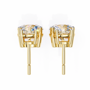 Boucles d'oreilles magnifiques en or 18 carats avec diamant de laboratoire, boucles d'oreilles de qualité supérieure - Product Image 2