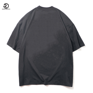 เสื้อยืดโอเวอร์ไซส์สำหรับผู้ชายผ้าฝ้าย100% ออกแบบโลโก้ได้ตามต้องการ - Product Image 5