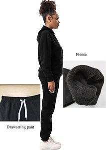 Survêtements en molleton 100% coton personnalisés pour femmes pull à capuche avec poches vêtements de salon décontractés confortables pour tous les jours pour l'hiver - Product Image 5