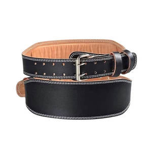 Ceinture de gymnastique d'haltérophilie en cuir avec logo personnalisé OEM Vente en gros Hommes Femmes Fitness Power Lifting Training Support dorsal Matériau en acier - Product Image 6