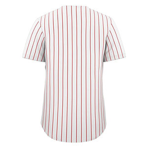 Maillot de baseball à col en V respirant imprimé par sublimation à séchage rapide, avec nom d'équipe personnalisé pour hommes, best-seller - Product Image 2