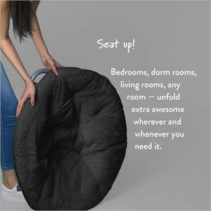 เก้าอี้จานรองขนสัตว์เทียมทันสมัยสีดำพร้อมสแตนเลสสำหรับเฟอร์นิเจอร์สวนกลางแจ้ง - Product Image 2