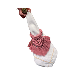 Anneau de serviette en macramé de couleur antique Design fantastique cher porte-serviettes à bas prix le plus exigeant pour la décoration de table - Product Image 1