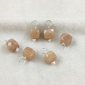 DIY 925 Plata cubo forma Multi piedra preciosa encanto joyería al por mayor - Product Image 3