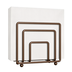 Servilletero de Metal de Hierro con Acabado Bronce para Decoración de Mesa de Comedor, Oficina, Servilleteros Hechos a Mano - Product Image 1
