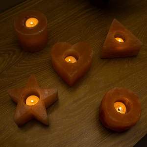 Ot-diseño op de Triangle hahape Alt andandle older Old con luces de colores ulti y bombilla extraíble Xtra portavelas de sal - Product Image 5