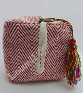 Bolsa de cosméticos de cáñamo de yute para mujer, venta al por mayor, ecológica, almacenamiento práctico de botellas, múltiples bolsillos, geométrico, Vintage, personalizado, Verano - Product Image 2